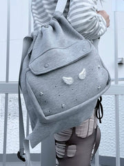 受注制【nmtc +】wing sweat knapsack 【エヌエムティーシープラス】ウィングスウェットナップサック (2color)