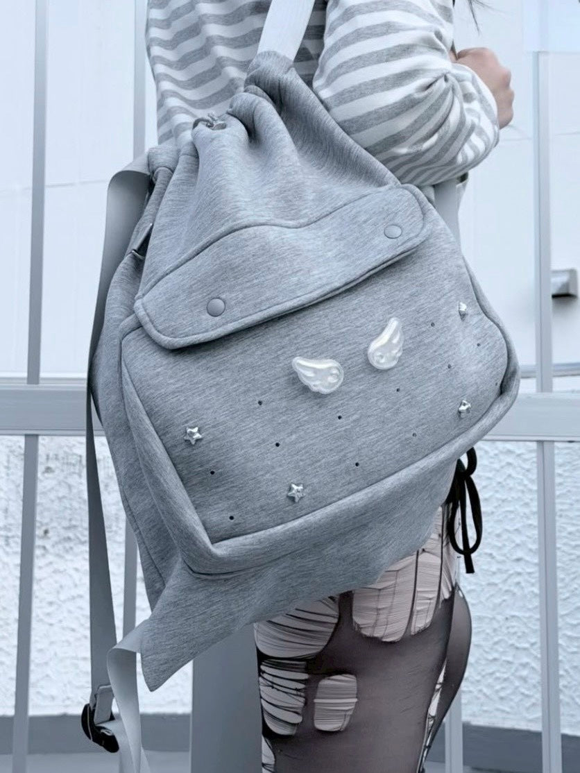 受注制【nmtc +】wing sweat knapsack 【エヌエムティーシープラス】ウィングスウェットナップサック (2color)