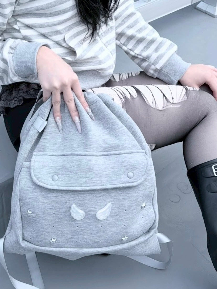 受注制【nmtc +】wing sweat knapsack 【エヌエムティーシープラス】ウィングスウェットナップサック (2color)