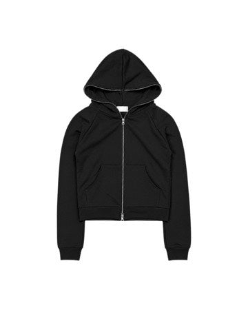 受注制【Chikashitsu +】full zip cropped hoodie (3color)