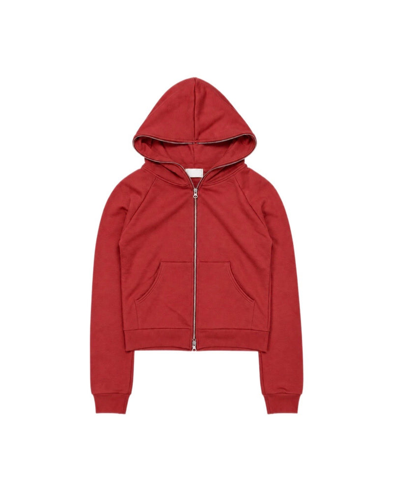 受注制【Chikashitsu +】full zip cropped hoodie (3color)
