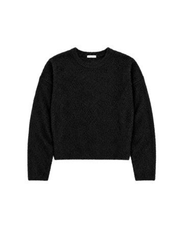 受注制【Chikashitsu +】crop soft shaggy knit (3color)