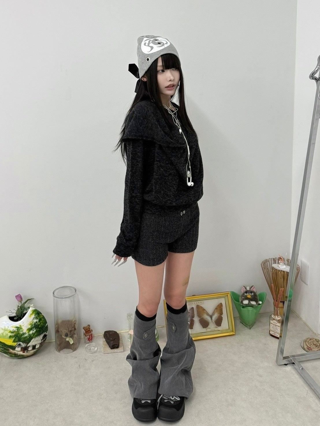 3/12 20:00発売 名古屋店WEB限定 受注制【nmtc +】one shoulder hoodie / 【エヌエムティーシープラス】ワンショルダーフーディー (2color)