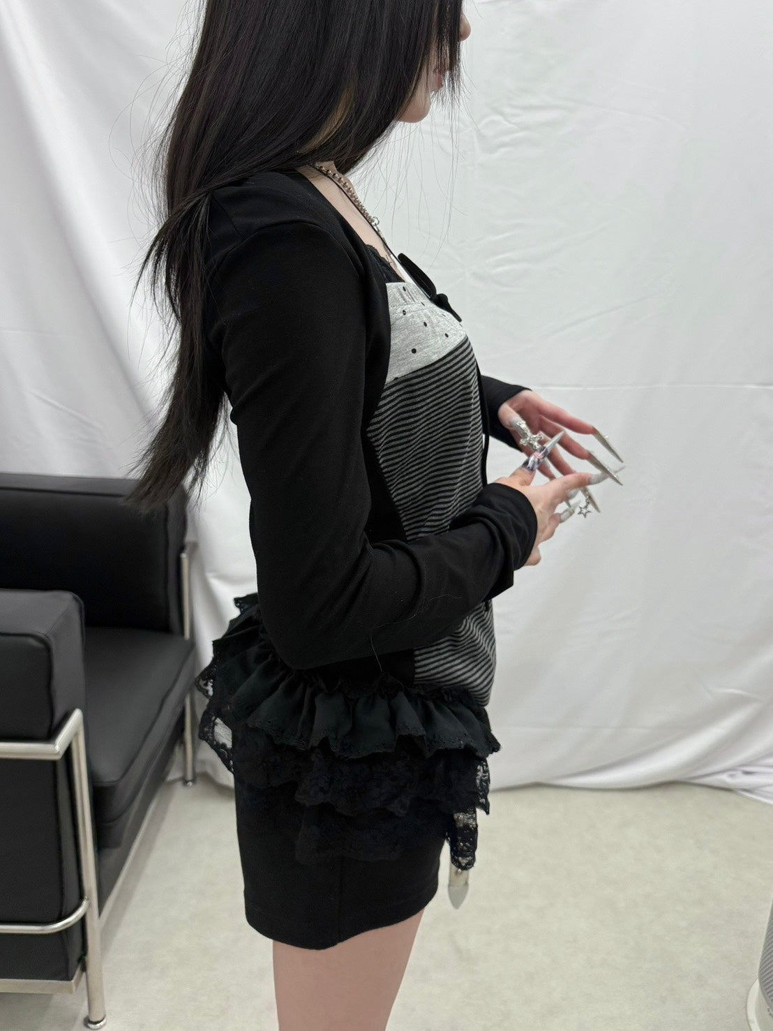 3/12 20:00発売 名古屋店WEB限定 受注制【nmtc +】bolero tight dot tops / 【エヌエムティーシープラス】ボレロタイトドットトップス (2color)