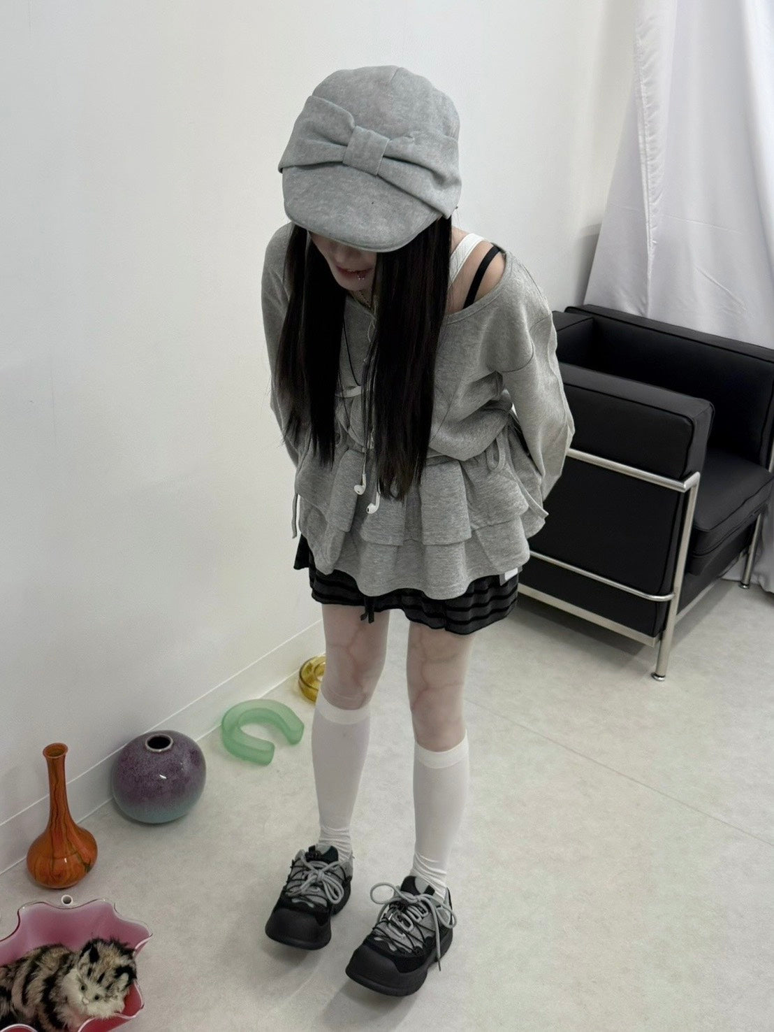 3/12 20:00発売 名古屋店WEB限定 受注制【nmtc +】border culotte skirt / 【エヌエムティーシープラス】ボーダーキュロットスカート (2color)