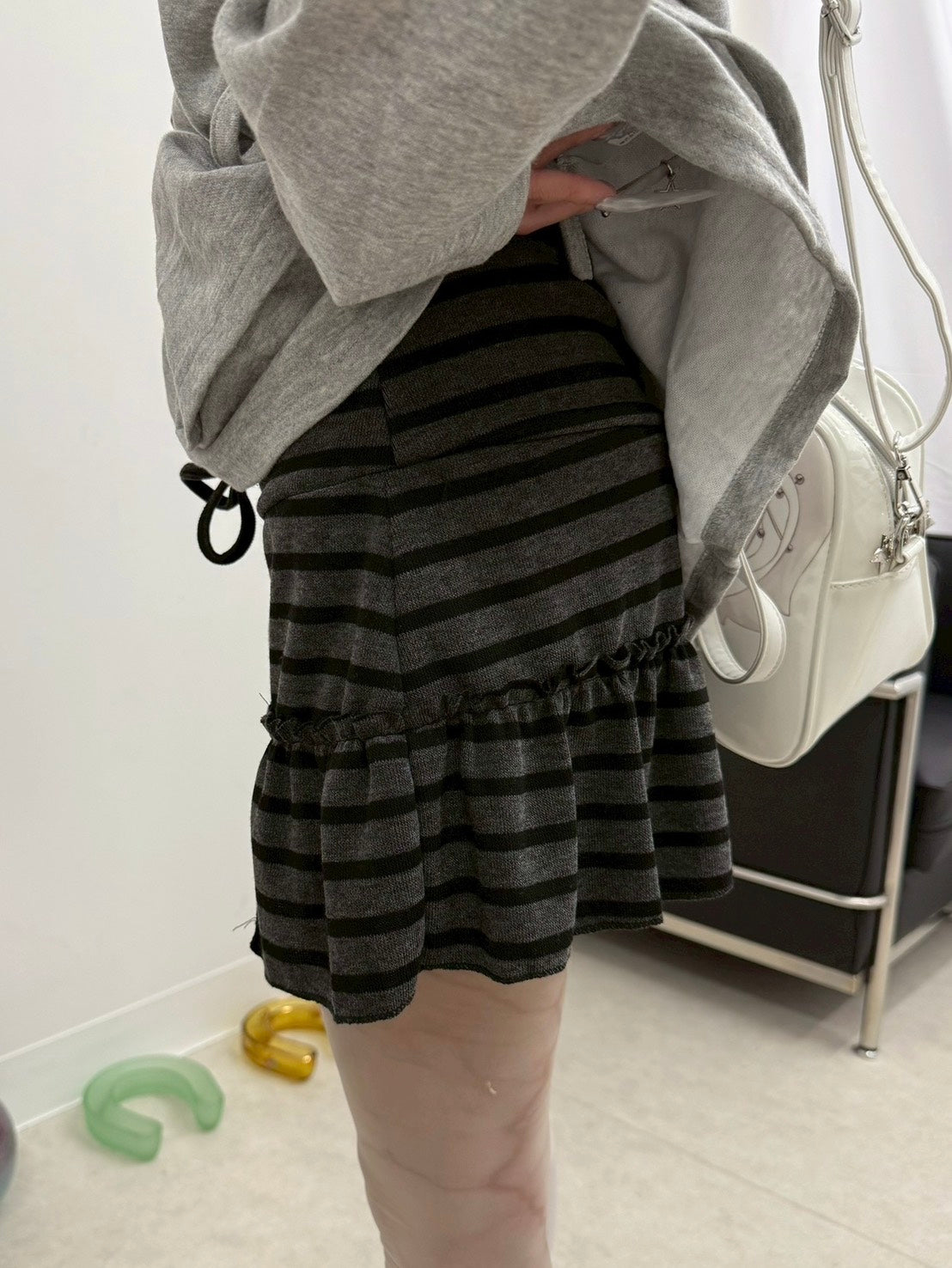 3/12 20:00発売 名古屋店WEB限定 受注制【nmtc +】border culotte skirt / 【エヌエムティーシープラス】ボーダーキュロットスカート (2color)