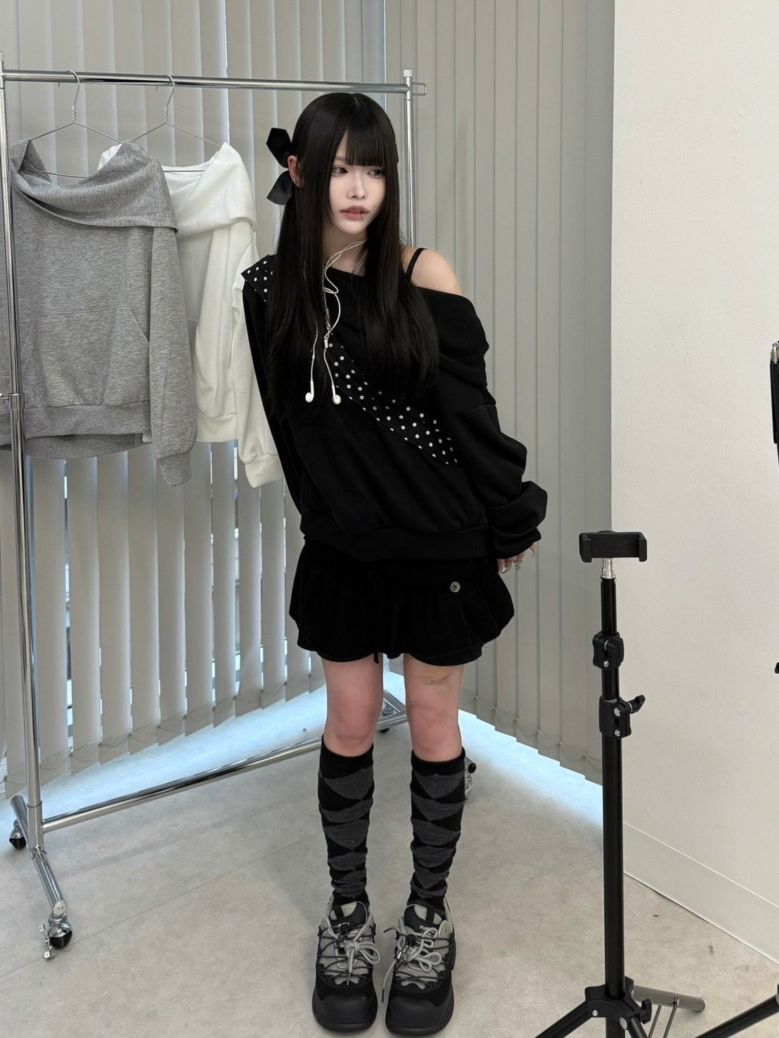 3/12 20:00発売 名古屋店WEB限定 受注制【nmtc +】2way hood off-shoulder sweat shirts / 【エヌエムティーシープラス】ツーウェイフードオフショルダースウェットパンツ (3color)