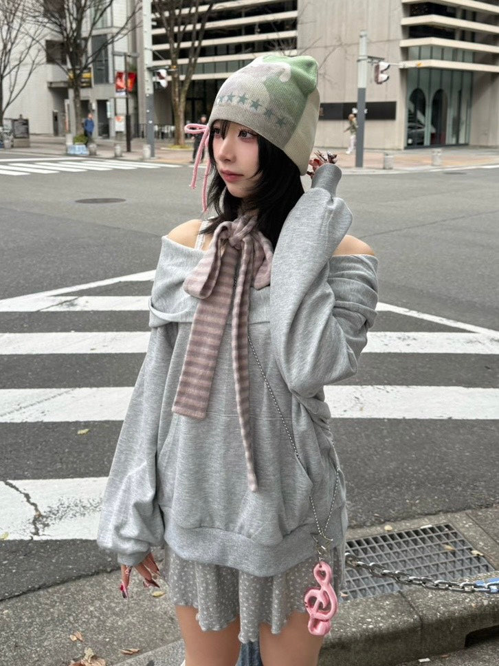 3/12 20:00発売 名古屋店WEB限定 受注制【nmtc +】2way hood off-shoulder sweat shirts / 【エヌエムティーシープラス】ツーウェイフードオフショルダースウェットパンツ (3color)