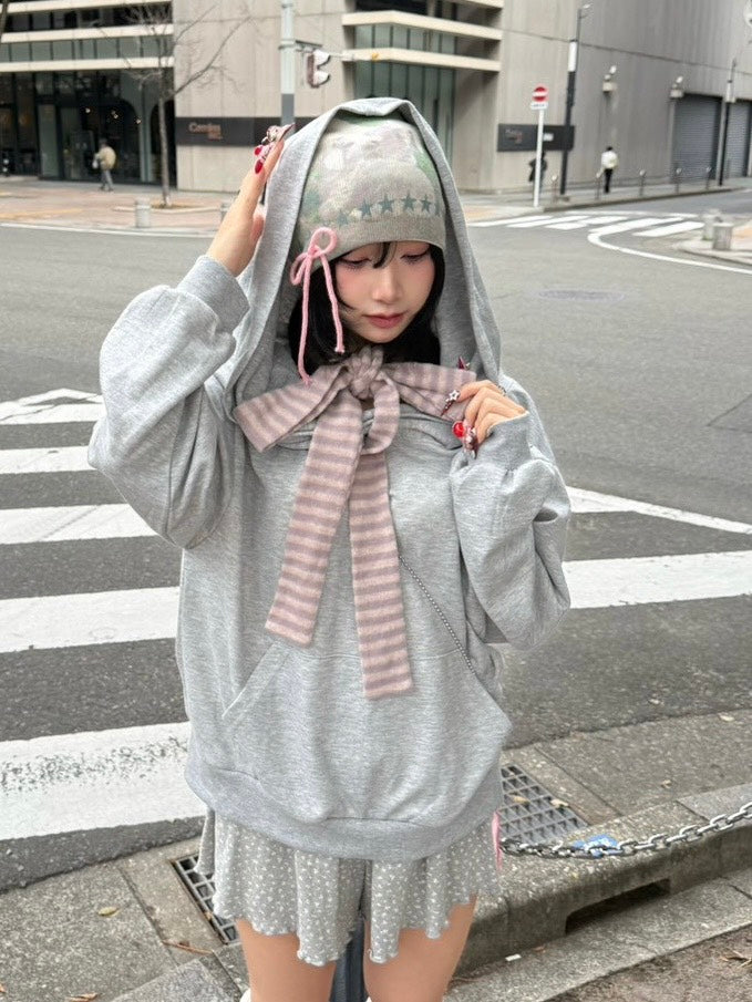 名古屋店WEB限定受注制【nmtc+】2way hood off-shoulder sweat shirts (3color)