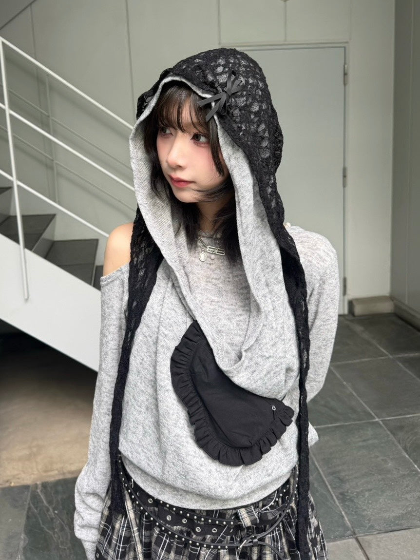 3/12 20:00発売 名古屋店WEB限定 受注制【nmtc +】one shoulder hoodie / 【エヌエムティーシープラス】ワンショルダーフーディー (2color)