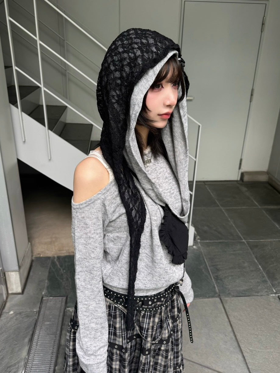 3/12 20:00発売 名古屋店WEB限定 受注制【nmtc +】one shoulder hoodie / 【エヌエムティーシープラス】ワンショルダーフーディー (2color)