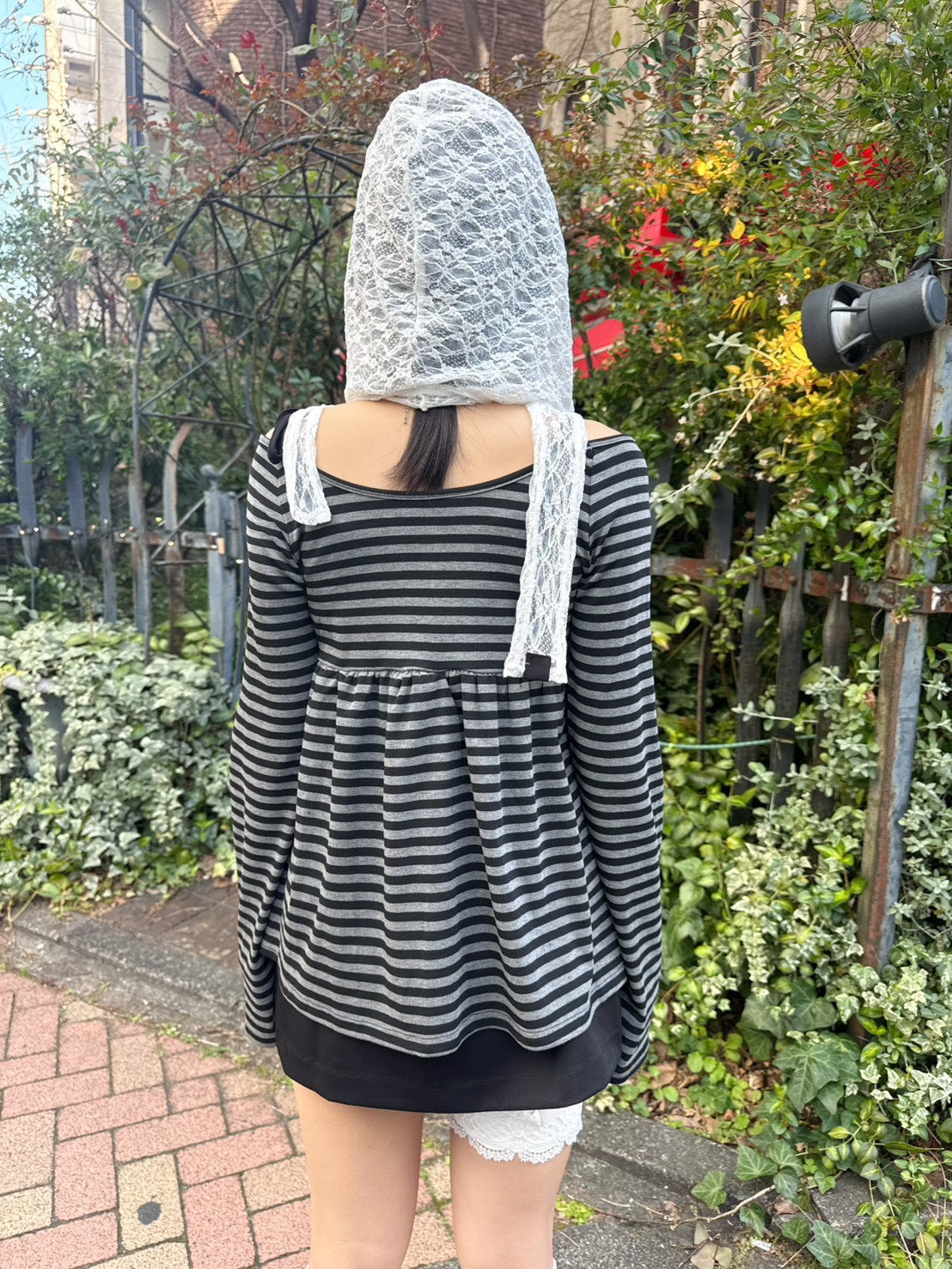 名古屋店WEB限定受注制【nmtc+】off-shoulder ribbon border tops (2color)