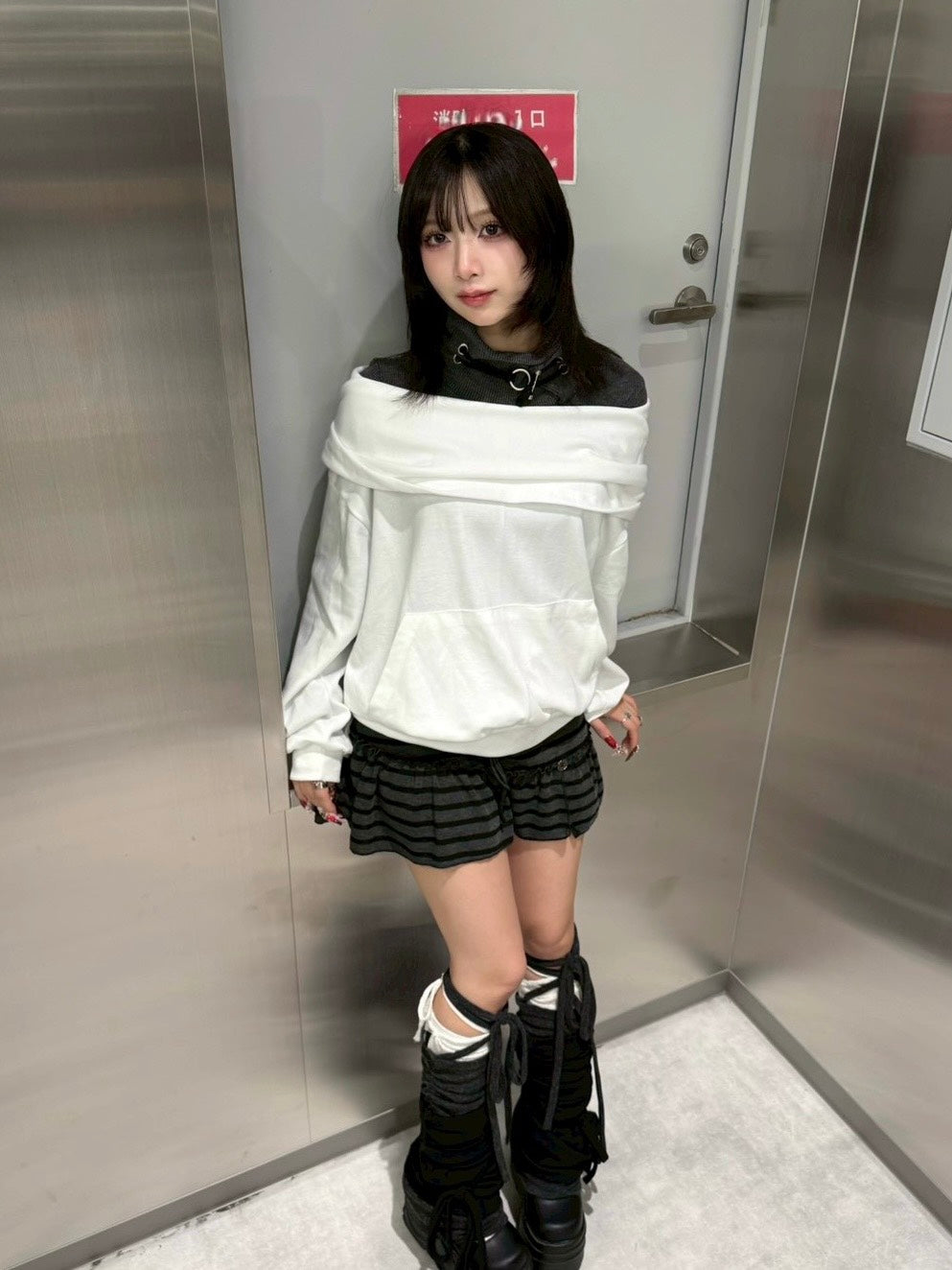 3/12 20:00発売 名古屋店WEB限定 受注制【nmtc +】2way hood off-shoulder sweat shirts / 【エヌエムティーシープラス】ツーウェイフードオフショルダースウェットパンツ (3color)