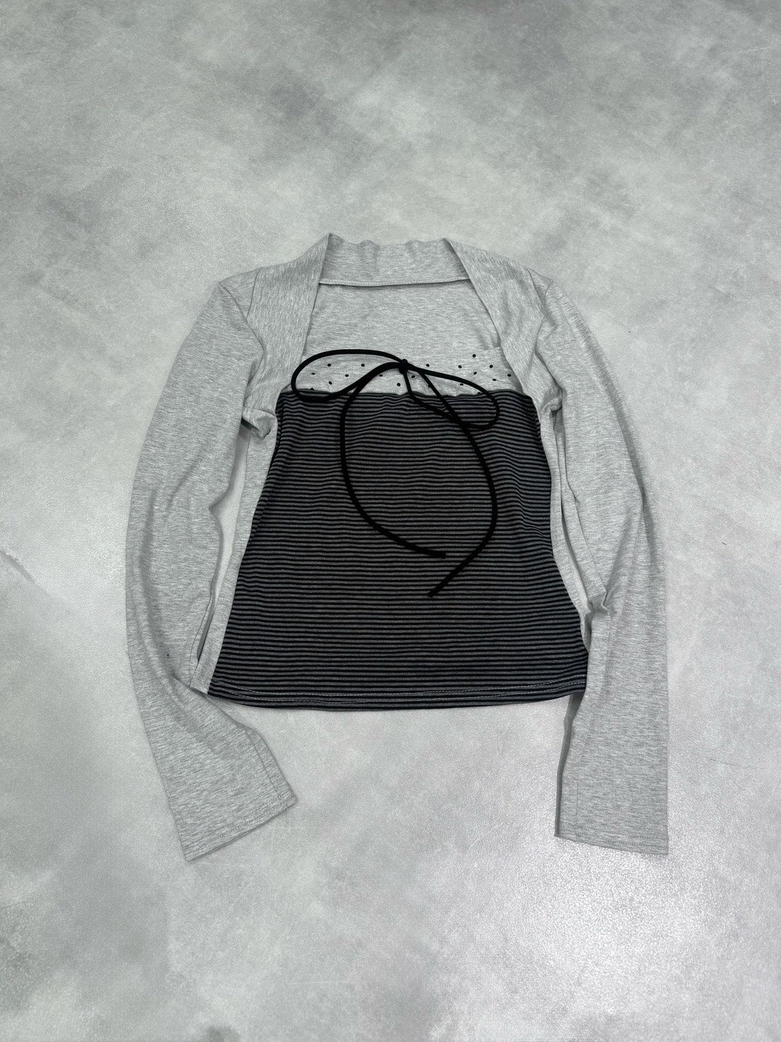 3/12 20:00発売 名古屋店WEB限定 受注制【nmtc +】bolero tight dot tops / 【エヌエムティーシープラス】ボレロタイトドットトップス (2color)