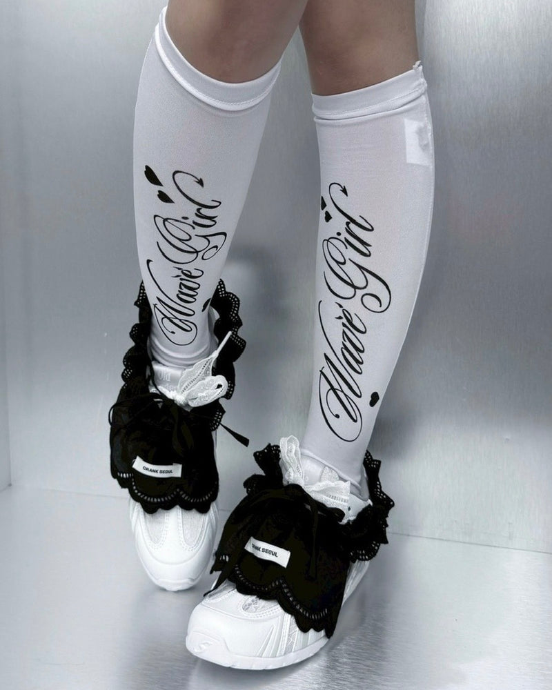 受注制【nmtc+】lettering socks (2color)