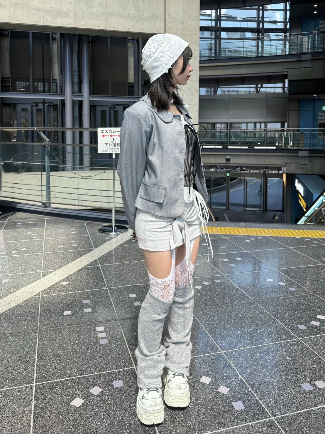 名古屋WEB限定受注制【nmtc+】round collar single cropped jacket (2color)