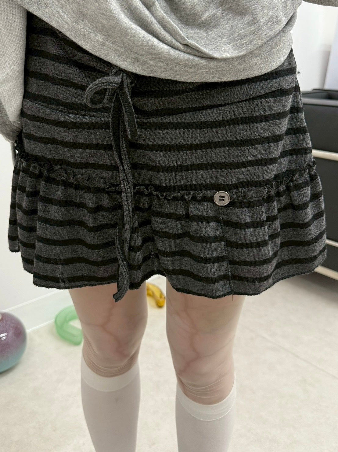 名古屋店WEB限定 受注制【nmtc +】border culotte skirt (2color)