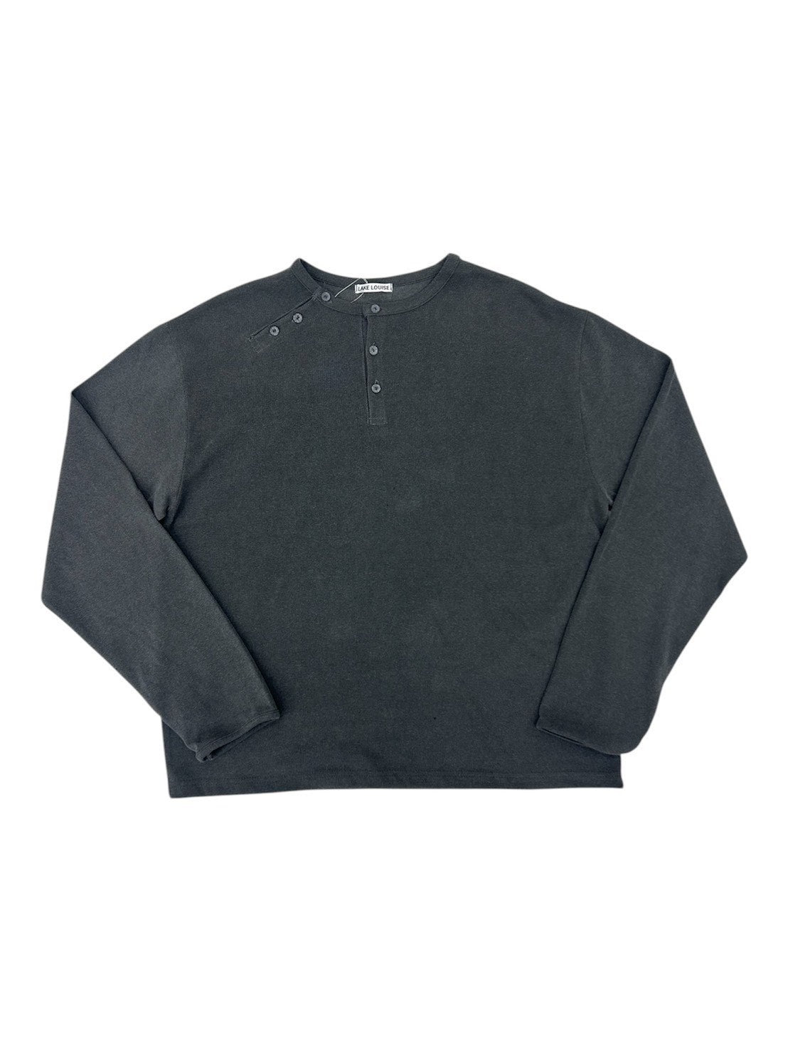 4/18 20:00発売 受注制【nmtc+】double button henry neck long sleeve (2color)