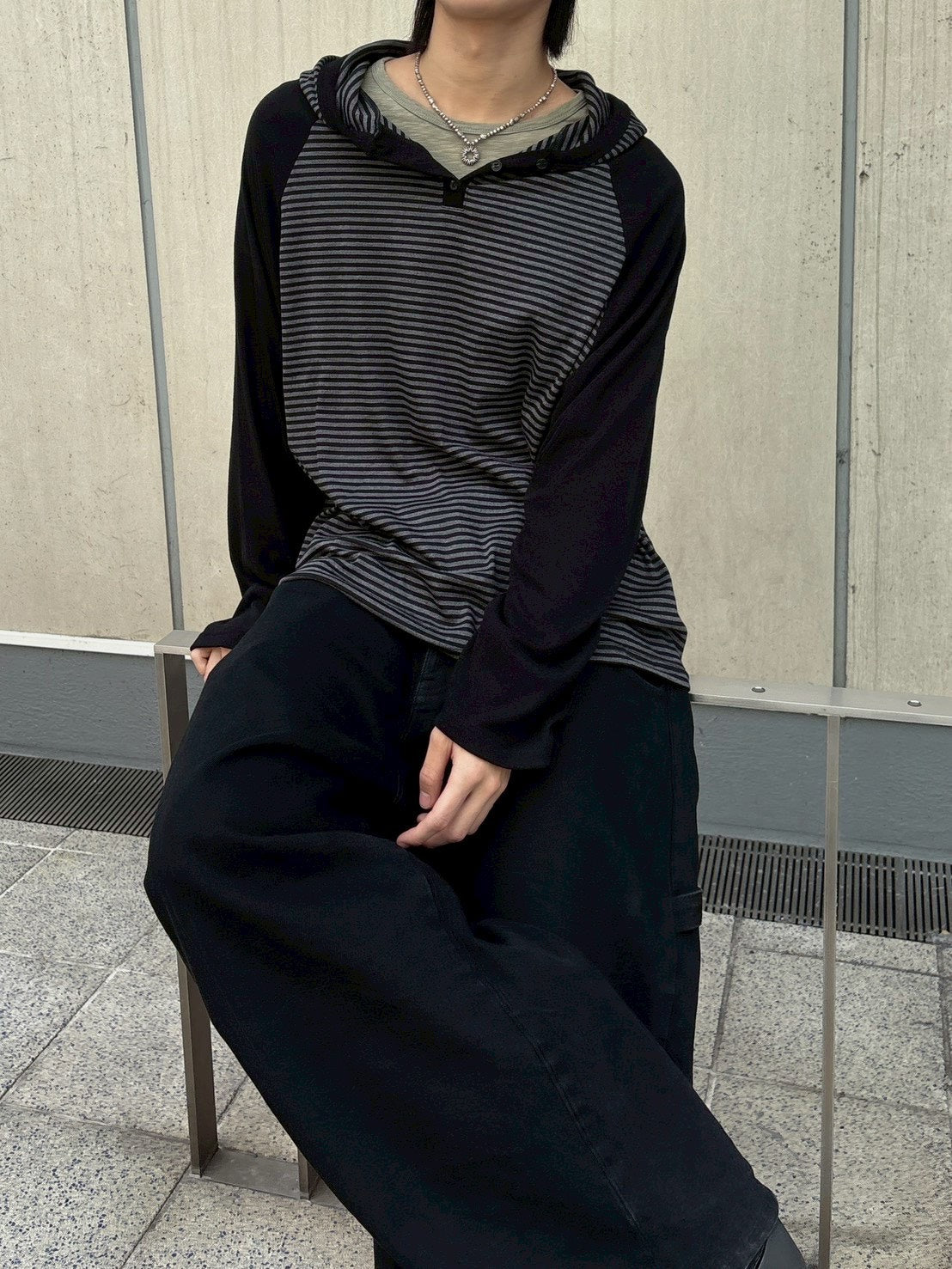 4/18 20:00発売 受注制【nmtc+】border raglan long sleeve