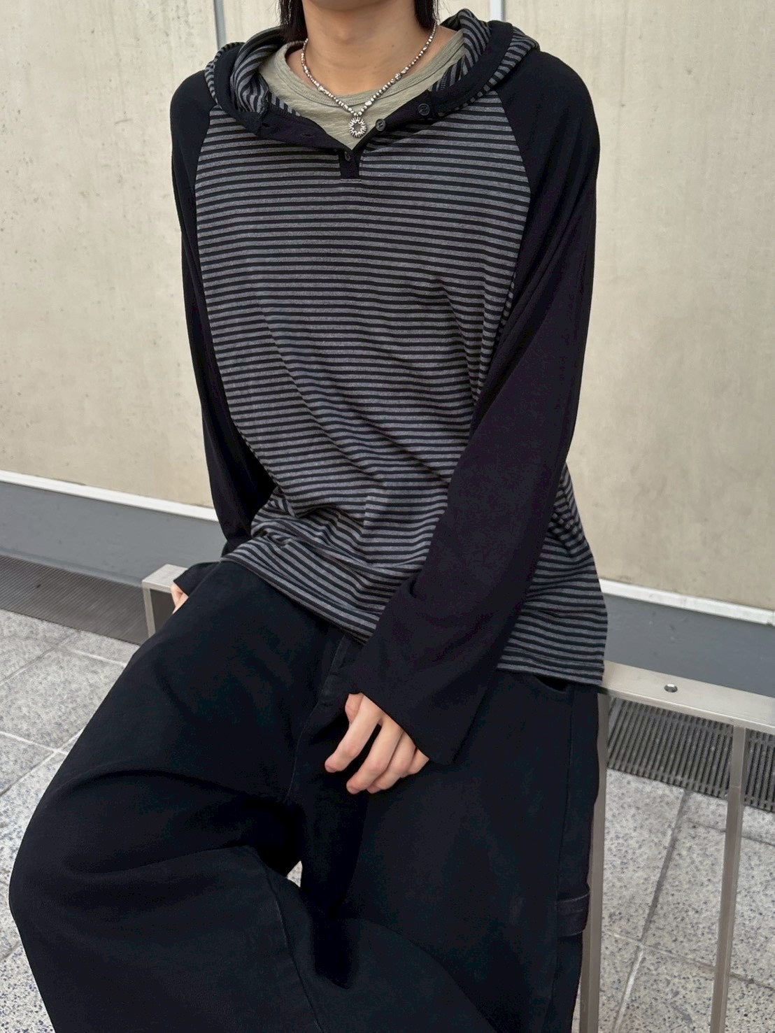 受注制【nmtc+】border raglan long sleeve