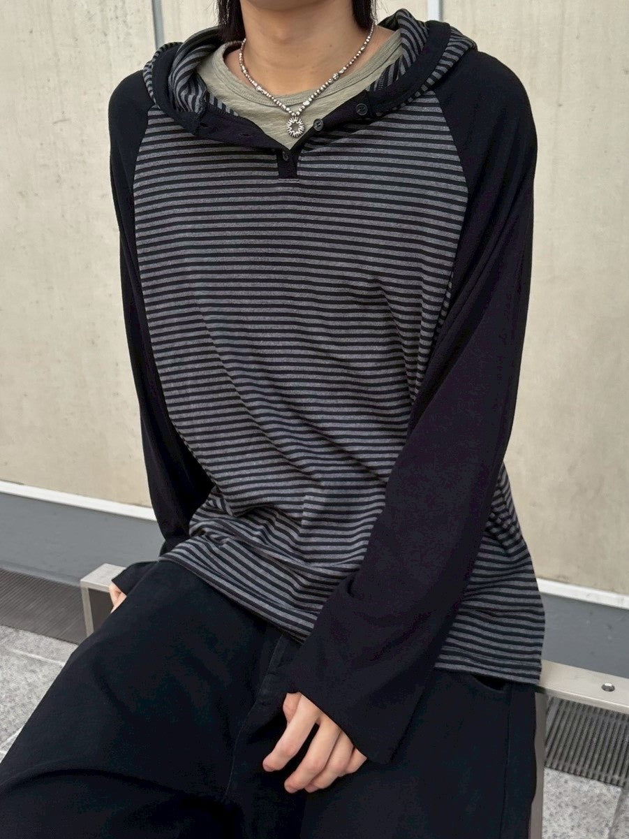 4/18 20:00発売 受注制【nmtc+】border raglan long sleeve