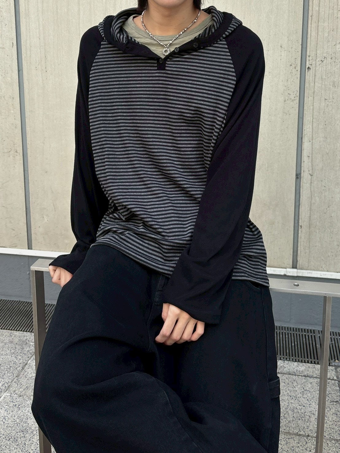 受注制【nmtc+】border raglan long sleeve