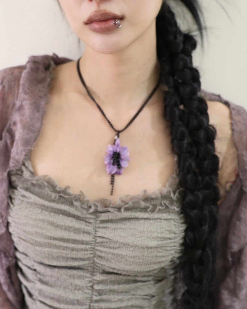 【MIAE】Tropical flower necklace