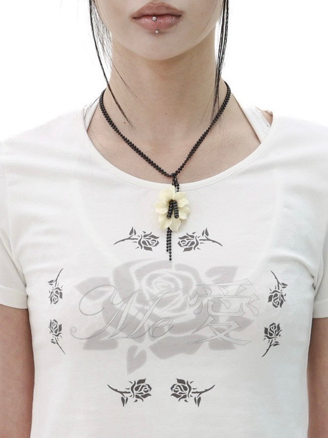 【MIAE】Tropical flower necklace