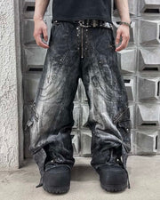 PRESSING別注【RICH】Knight Wide Dirty Washed Pants