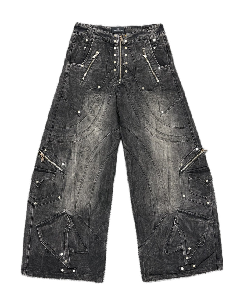 PRESSING別注【RICH】Knight Wide Dirty Washed Pants