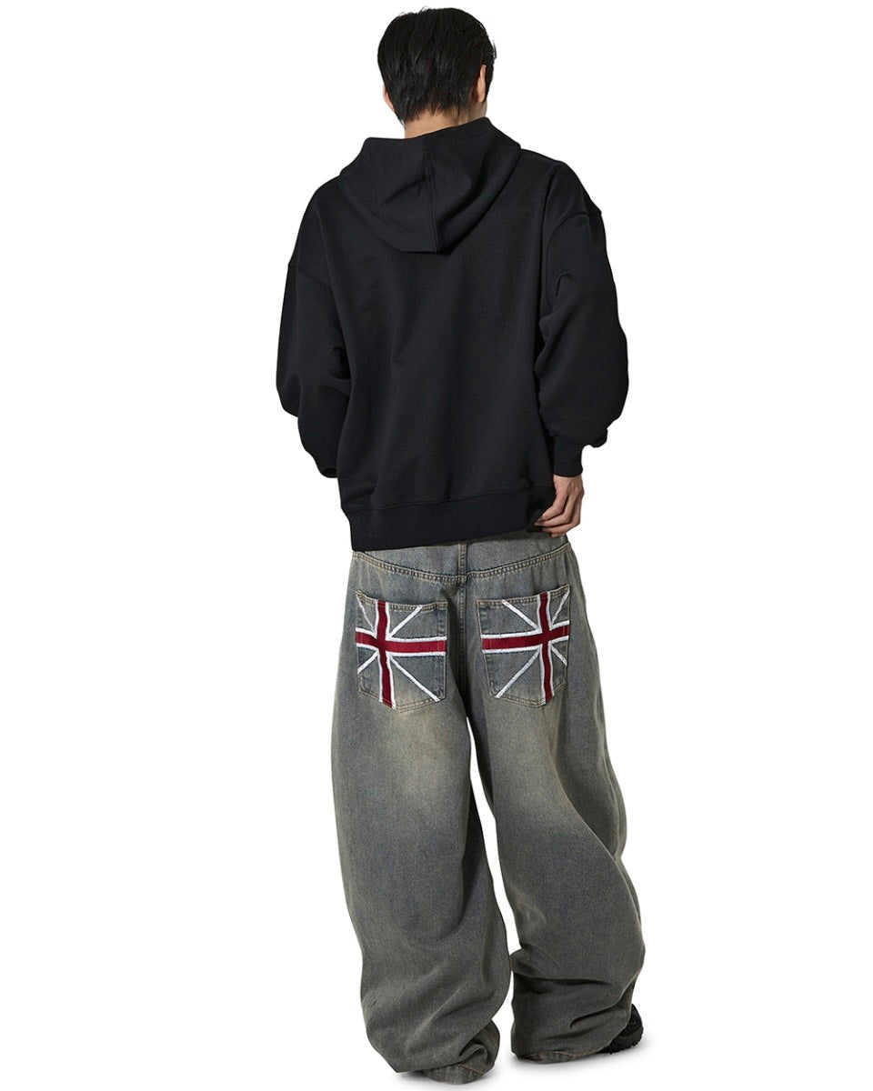 【OY】RIVET HENLEY HOODIE
