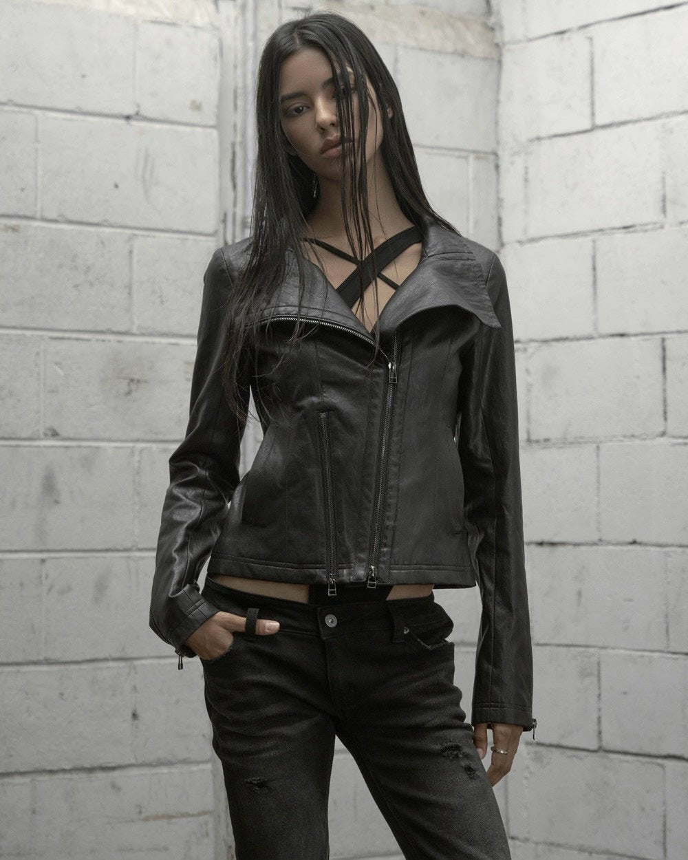 【ROCK CAKE】Contour Leather Jacket