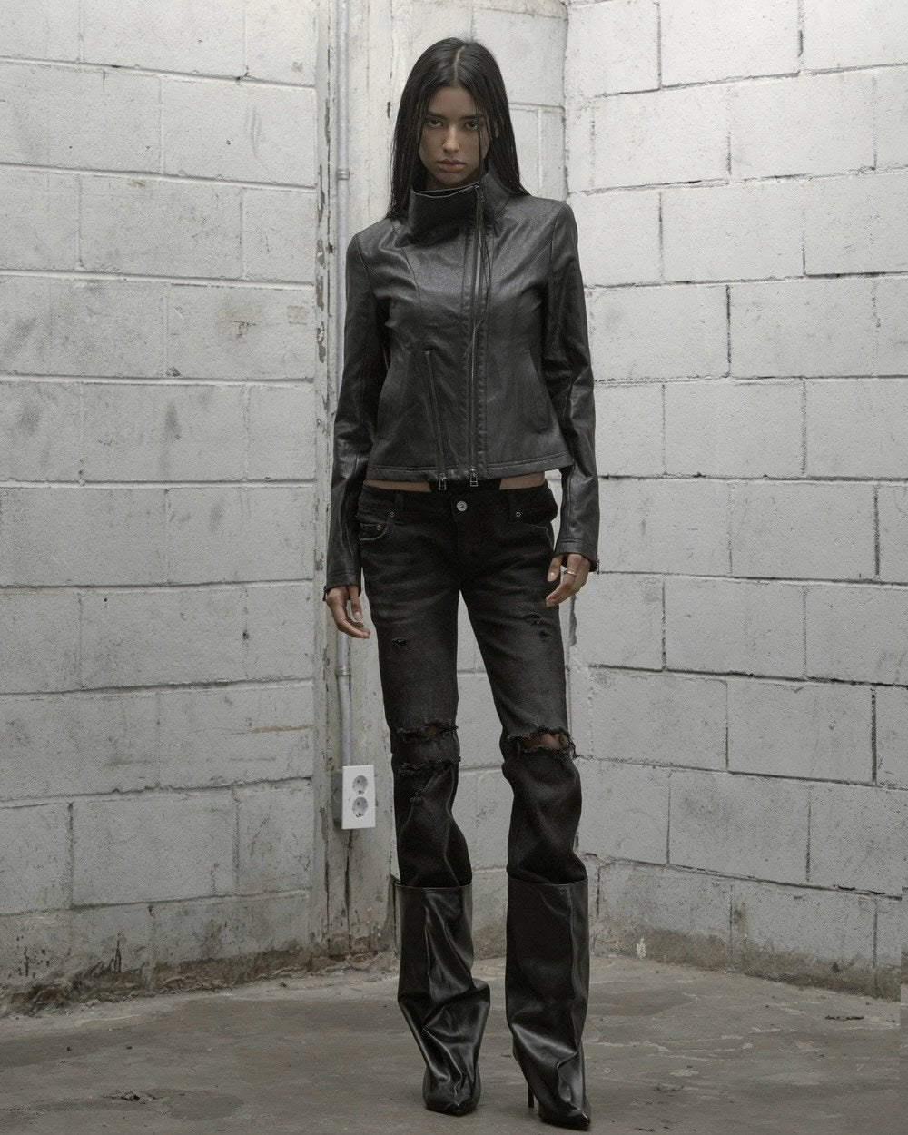 【ROCK CAKE】Contour Leather Jacket