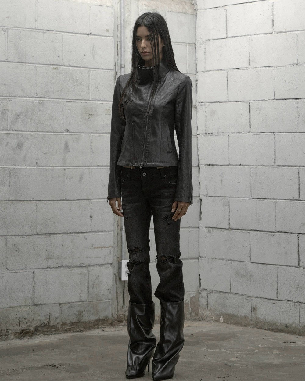 【ROCK CAKE】Contour Leather Jacket