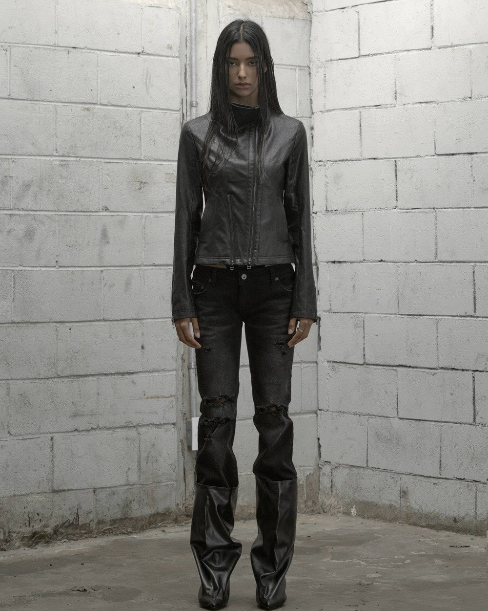 【ROCK CAKE】Contour Leather Jacket