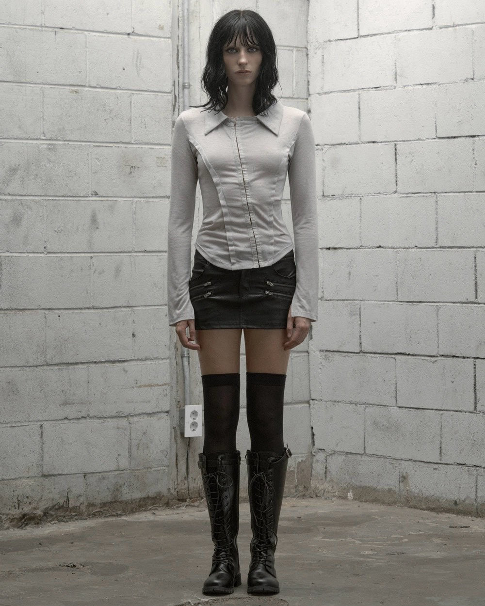 【ROCK CAKE】Hook Collar Shirt