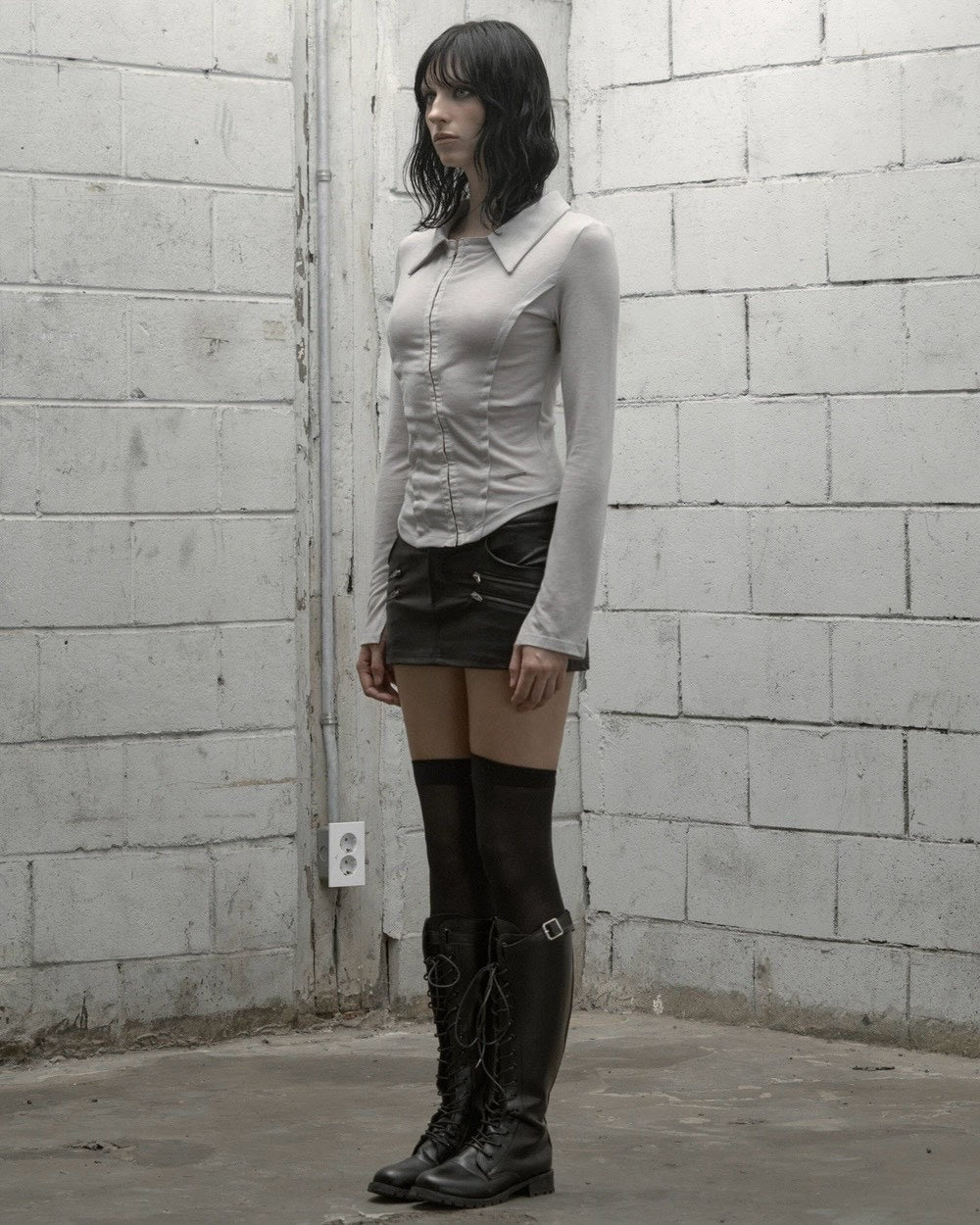 【ROCK CAKE】Hook Collar Shirt