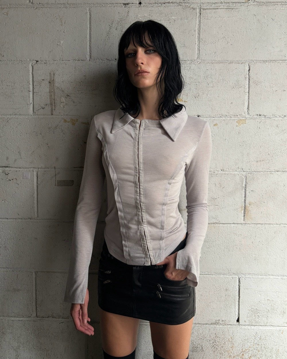 【ROCK CAKE】Hook Collar Shirt