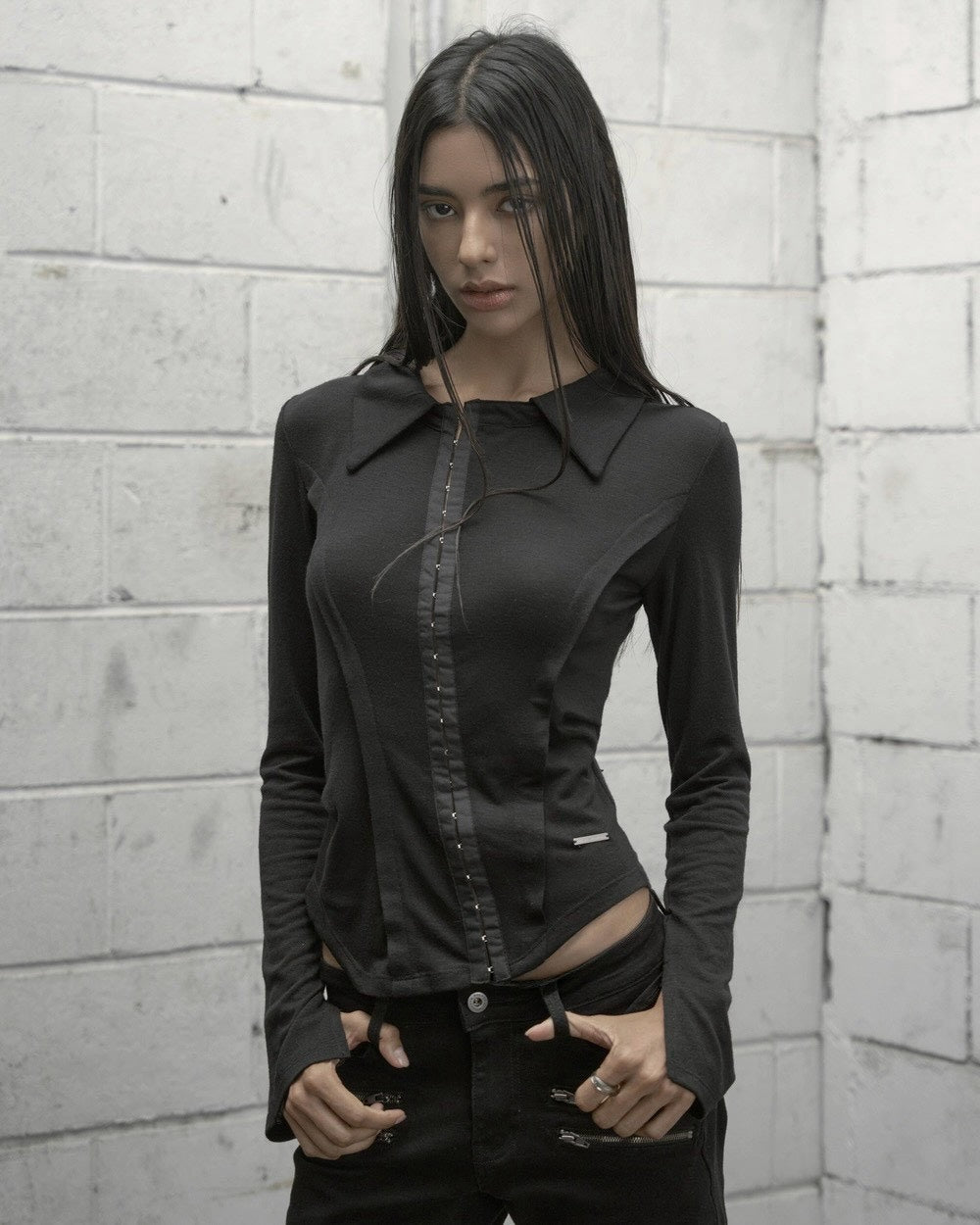 【ROCK CAKE】Hook Collar Shirt