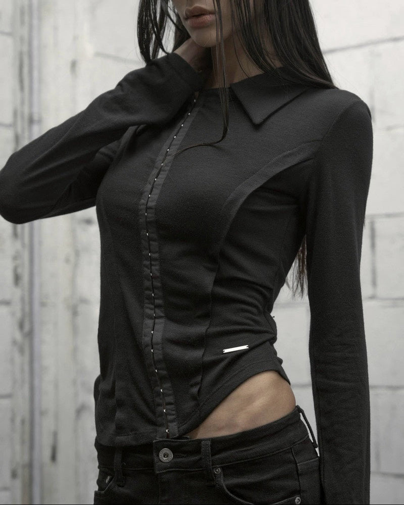 【ROCK CAKE】Hook Collar Shirt