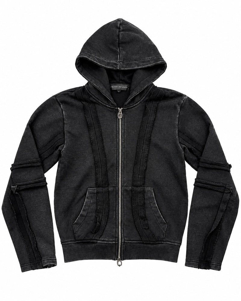 【DIG YOUR OWN GRAVE】FADED SEAM ZIP HOODIE