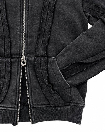 【DIG YOUR OWN GRAVE】FADED SEAM ZIP HOODIE