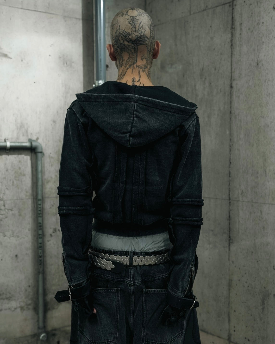 【DIG YOUR OWN GRAVE】FADED SEAM ZIP HOODIE