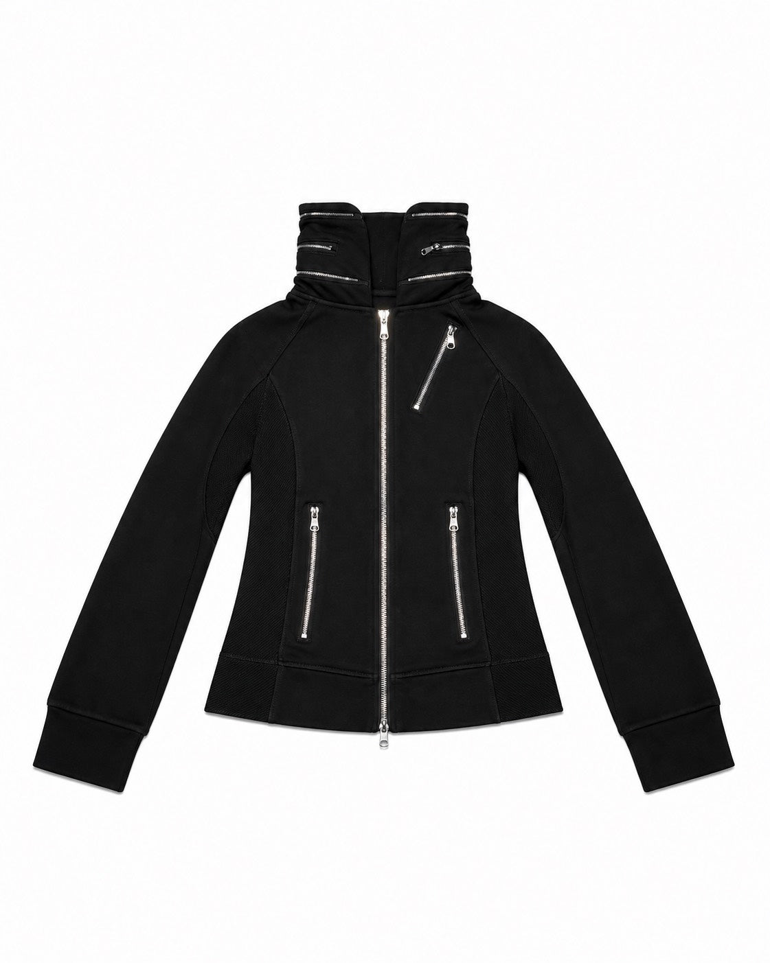 国際配送【Never mind the XU】SLIM MULTI-ZIP HOODIE