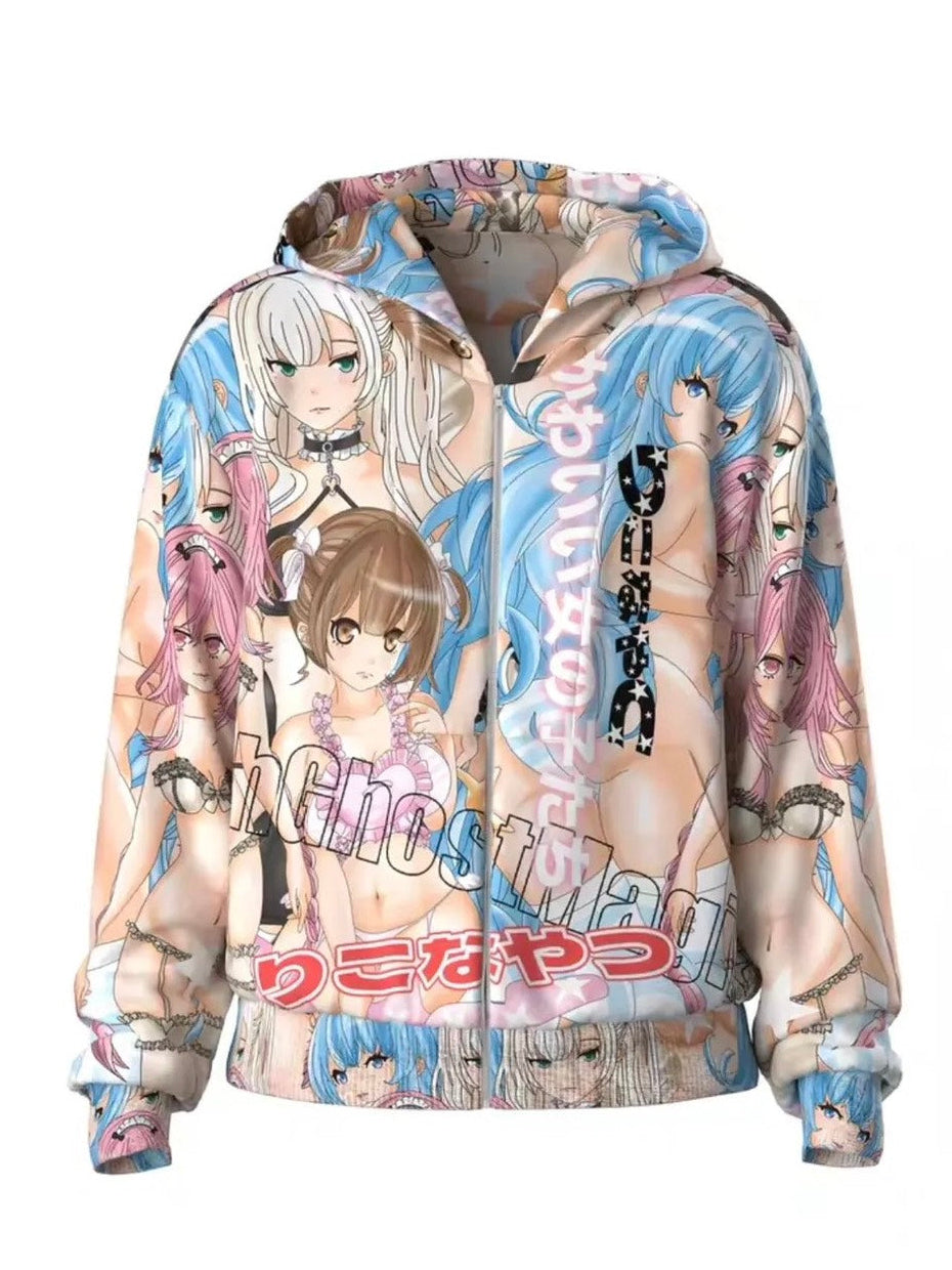 【SelfishGhost】Anime all-over print zip-up