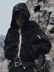 【UNIZ】Rogue Distressed Zip Jacket
