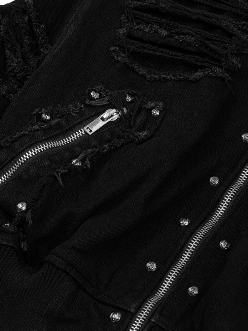 【UNIZ】Rogue Distressed Zip Jacket