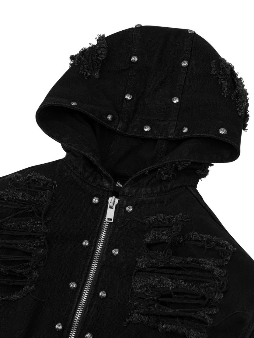 【UNIZ】Rogue Distressed Zip Jacket