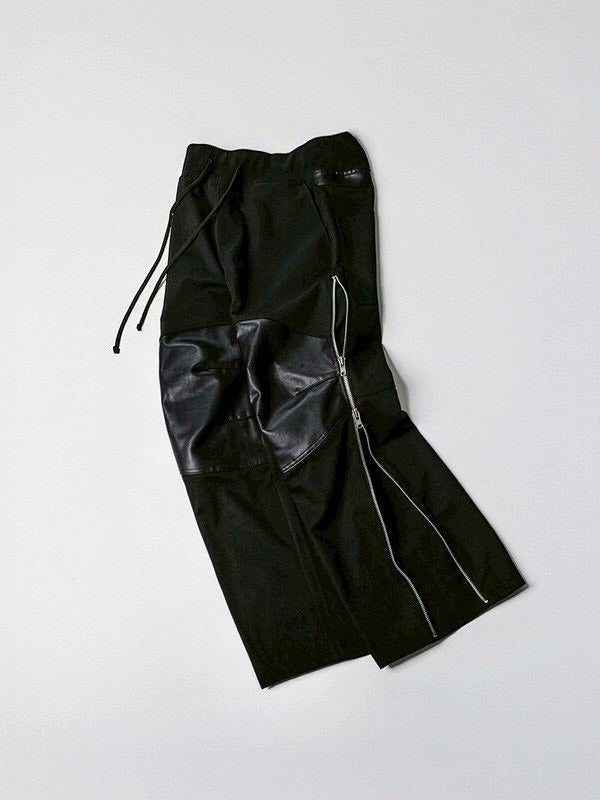 【roaringrad】Carbon-Coated Side-Zip Pants