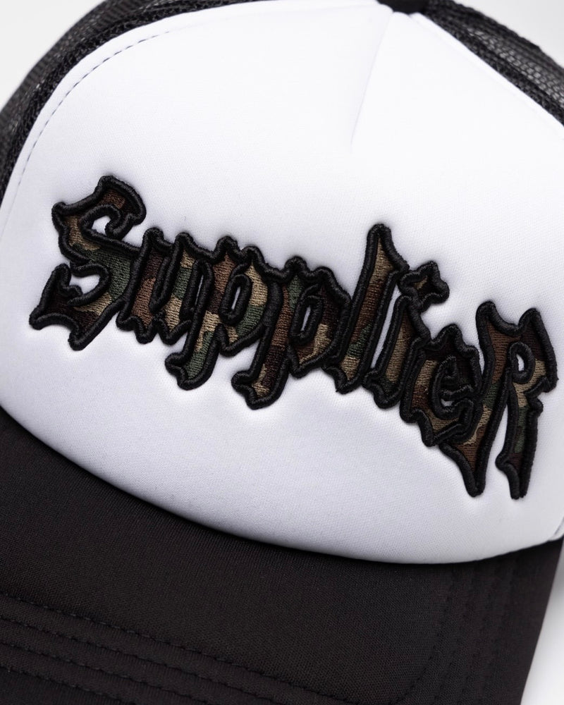 【SUPPLIER】Camouflage Iron Logo Mesh Cap